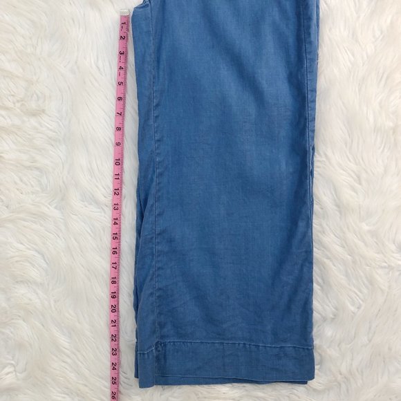 Anthropologie Blue Wide Leg Pants - Picture 13 of 16